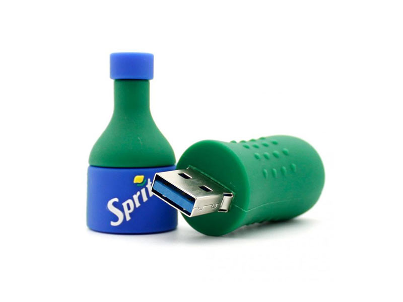 Promotional Product - Custom PVC Soda Bottle Shaped USB Flash Drive