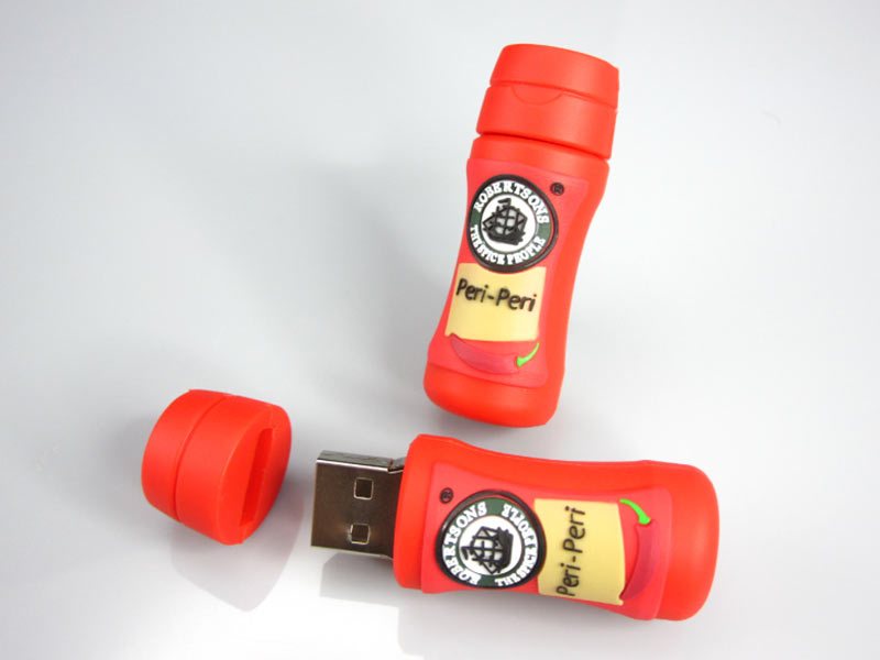 Custom PVC / Silicone Beer Bottle Shape USB Flash Drive