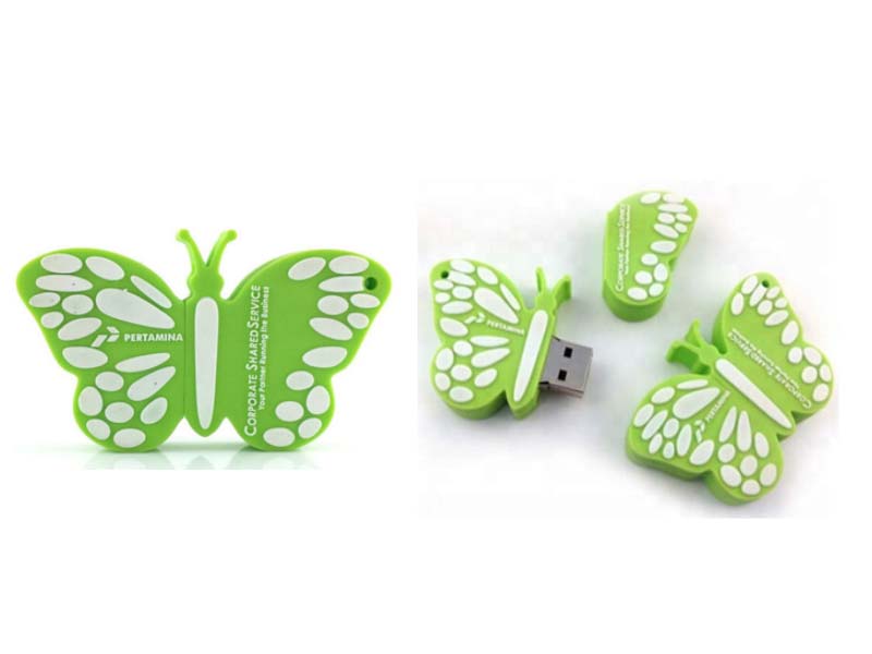 customized logo cute cartoon butterfly 32gb usb flash drive promotion gift