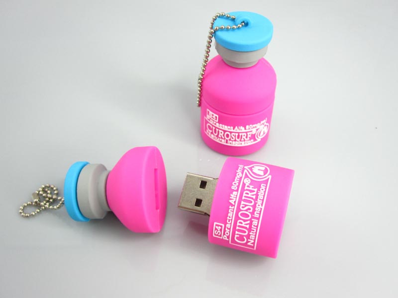 custom plastic bottle shaped usb flash drive usb stick marketing gift