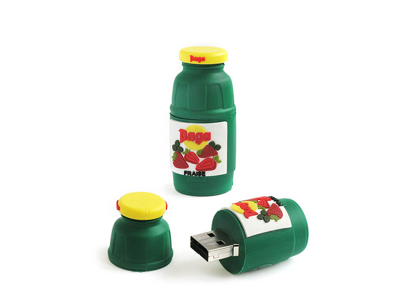 Custom PVC Bottle USB flash drive 8GB 16GB exhibition gift