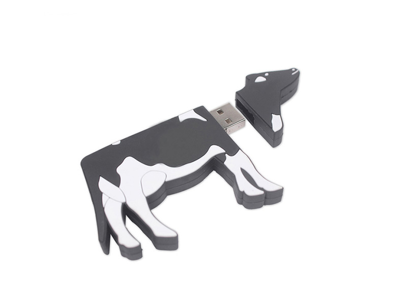 Dairy cow shape PVC USB flash drive pendrive memory stick promotion gift