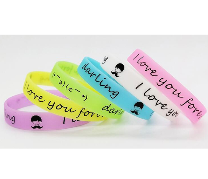 High Quality Customized printed silicone bracelets for events