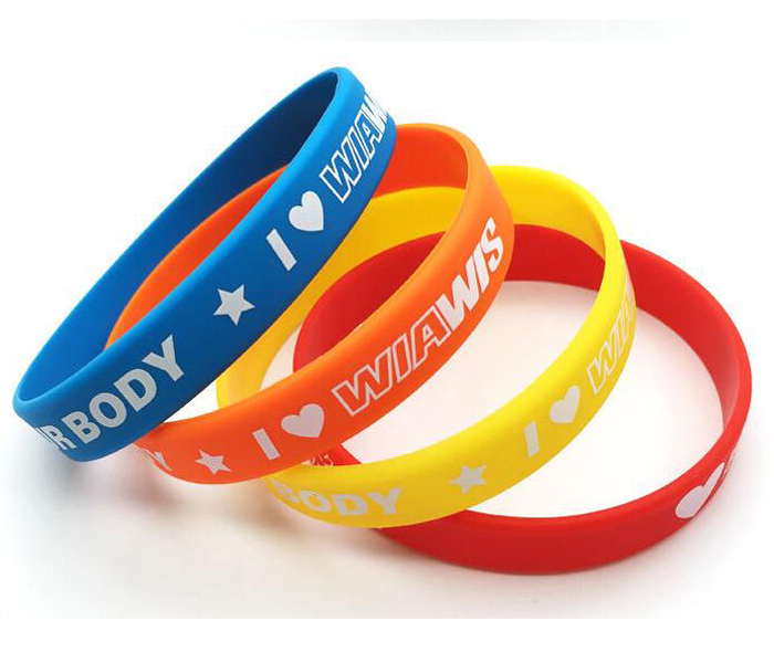 Advertising Logo Printed Promotional Customized Silicone Wristbands