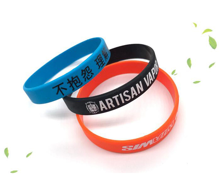 Factory Wholesale cheap custom personal message rubber wristband silicone bracelets for promotional gift