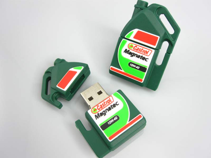 China Bank Drink Bottle Shape Advertising Gift PVC Custom USB Flash Drive